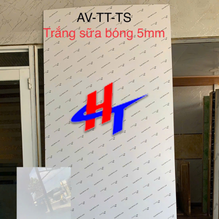 Tấm nhựa giả đá AV-TT-TS trắng sữa bóng