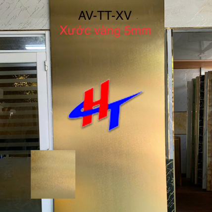 Tấm nhựa giả đá AV-TT-XV xước vàng