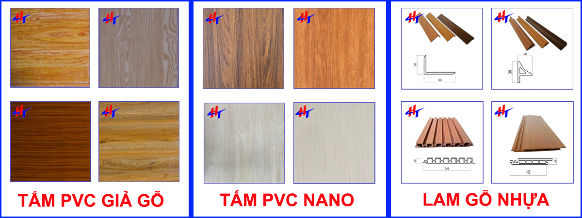 CÁC LOẠI TẤM NHỰA GIẢ GỖ