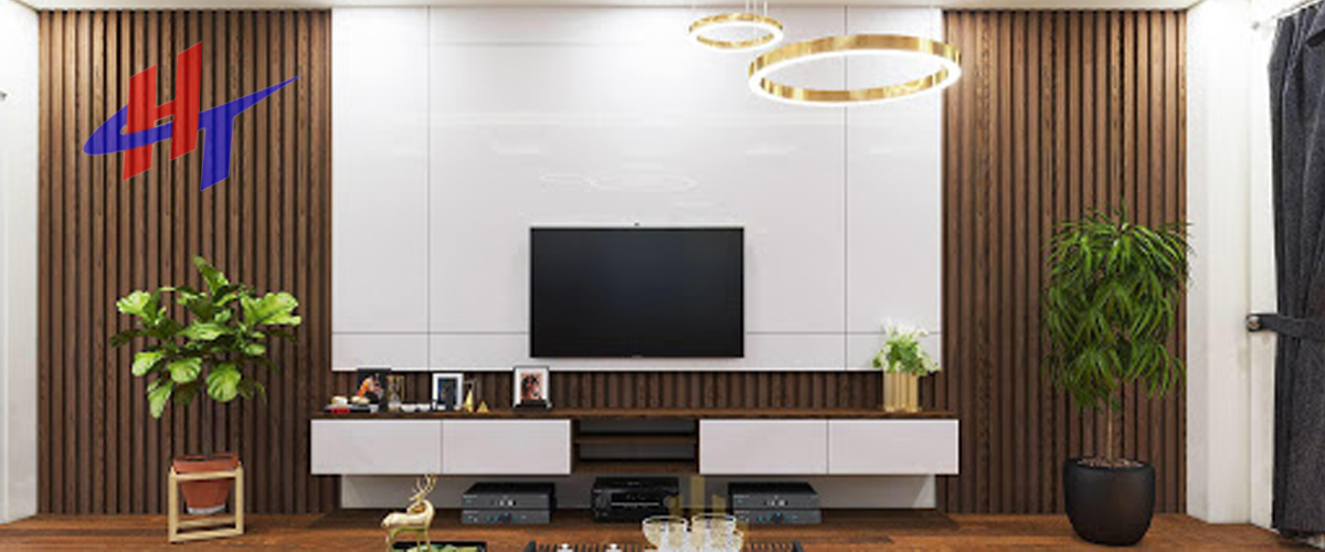 Gỗ nhựa composite ốp vách tivi