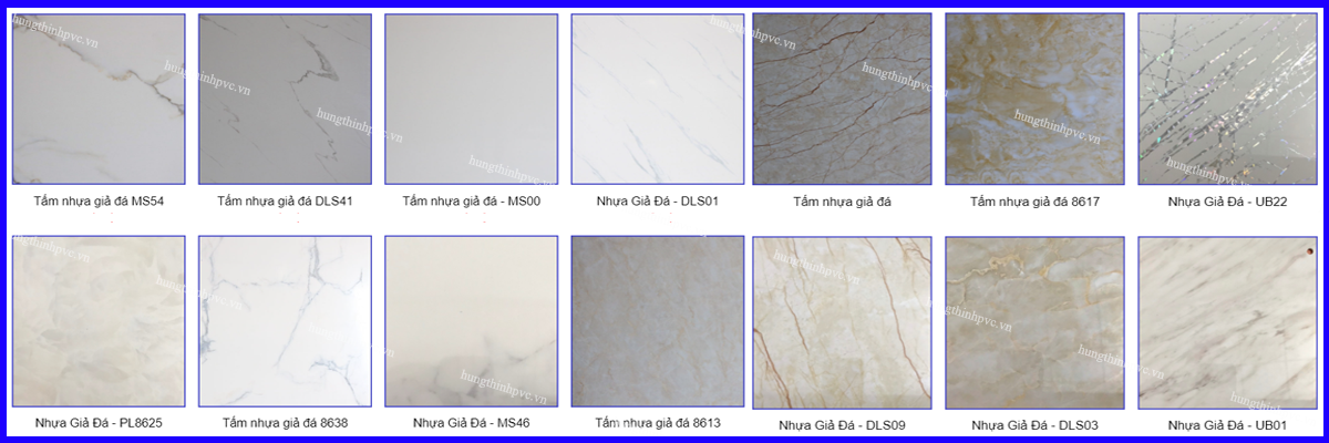 Mẫu tấm nhựa giả đá bán chạy