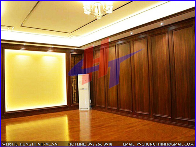 Mẫu tấm nhựa giả gỗ trang trí nhà hàng - 031