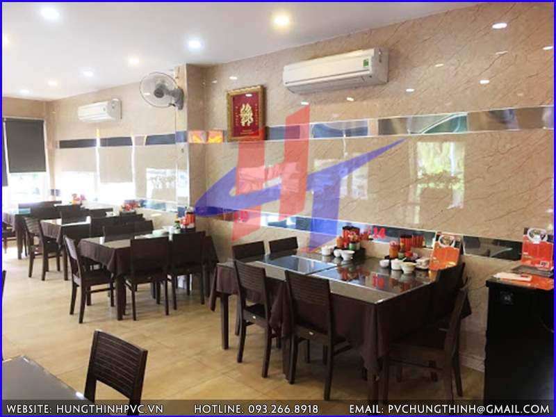 Mẫu tấm nhựa giả đá trang trí quán ăn - 029