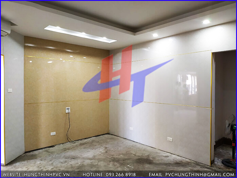 Mẫu tấm nhựa giả đá trang trí văn phòng họp - 044
