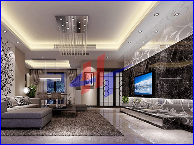 Nhựa giả đá trang trí phòng khách