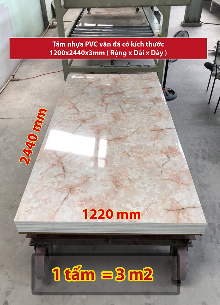 Quy cách tấm nhựa giả đá