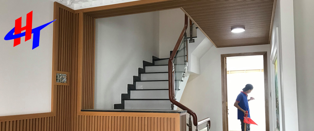 Tấm nhựa giả đá trang trí cầu thang