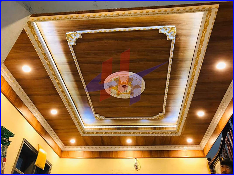 nhựa giả gỗ ốp trần nhà