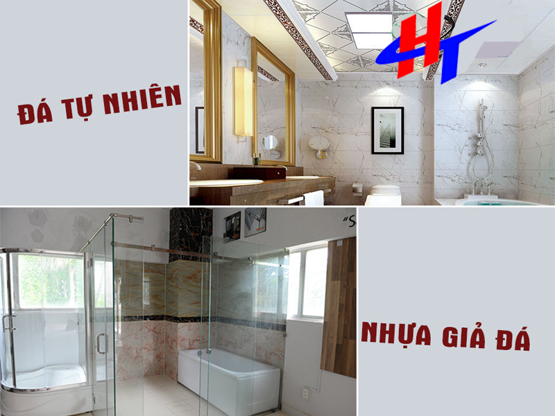 so sánh tấm nhựa giả đá và đá tự nhiên