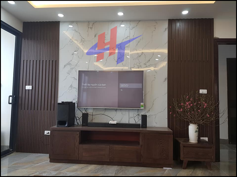 tấm nhựa ốp tường trang trí phòng khách