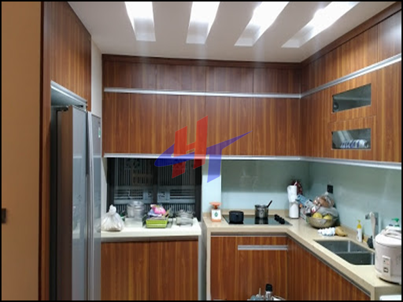tấm nhựa vân gỗ ốp nhà bếp